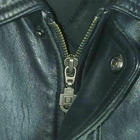 Pierre Cardin Womens Leather Bomber Jacket Black - Picture 4 of 12